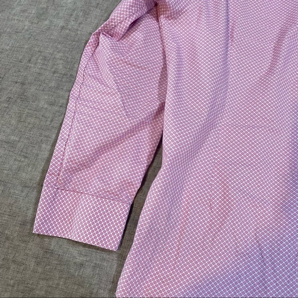 Bar III Slim Fit Stretch Pink Dress Shirt Size XL Neck: 17-17.5 Sleeves: 34-35 - Picture 7 of 11